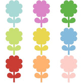 45 Pcs Spring Flower Cutouts Spring Floral Cut Outs, Assorted Color Flower Shape Paper Cut-Outs For Diy Crafts Spring Easter Home School Classroom Bulletin Board Decorations