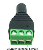 3.5mm 3 Pole Female TRS Stereo Audio Video 1/8" Jack to 3 Screw Solderless Terminal Female Adapter AUX Balun Connector for Headphone 2pcs