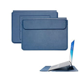 Happy Balls Laptop Sleeve Case 14inch with Stand Compatible with Microsoft Surface Laptop 5/4/3/2 13.5", MacBook Air/Pro 13.3", PU Leather Sleeve for 13-14" Notebook Computers(Dark Blue)