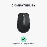 Mouse Feet Replacement Compatible With Logitech Mx Anywhere 3 Computer Mouse Skates Sticker - Black