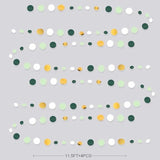 4 Sets 46Ft Sage Green Gold Polka Dot Garlands for Baby Shower & Parties