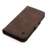 Leather Stand Case Wallet for Google Pixel 9/Pro - Premium, Chocolate Brown