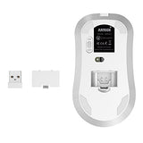 2.4G Wireless Mouse With Nano Usb Receiver Ergonomic Design Silent Clicking For Computer/Desktop/Pc/Laptop And Windows 10/8/7 Build In Rechargeable Battery - White