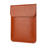 13-13.3 Inch Laptop Sleeve Case For Macbook Pro 14 2021–2024 (A2918, A2992, A3112, A3401, A3185)/Macbook Air 13 2010-2017/Macbook Pro 13 2010-2015, Pu Leather Laptop Case Cover, Brown