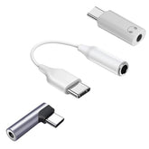 3Packs USB C to 3.5mm Female Headphone Jack Audio Adapter, USB C to Aux Audio Dongle Cable Cord DAC Converter Right Angle,Compatible with i16 Pro