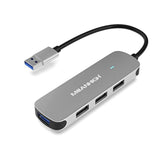 Usb Hub 4-Port Usb Hub For Laptop Usb 3.0, Usb 2.0 Multiple Usb Splitter Usb P
