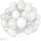 Pearl White Balloon Set: 12" Latex Party Decorations (35pcs)