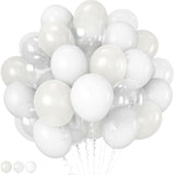 Pearl White Balloon Set: 12" Latex Party Decorations (35pcs)