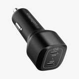 Spigen for USB C Car Charger, 65W Dual USB Car Charger Fast Charge(PD 3.0 45W+20W) Compatible with iPhone 17 16 Pro Max Plus 15 14 13 Mini Pixel MacBook iPad Pro M4 Air M2Galaxy S24 S23 Ultra Note
