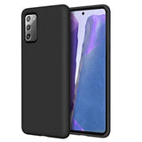 Compatible With Galaxy Note 20 Case Liquid Silicone Case Gel Rubber Bumper Slim Fit Phone Case For Samsung Galaxy Note 20 5G 2020, Black