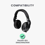 kwmobile Ear Pads Compatible with Pioneer HDJ 2000/1000/1500 Earpads - 2X Replacement for Headphones - Black