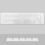 Gtsp 135-Key Japanese White Keycaps 65 Percent Xda Keycap Set For 60 Percent T