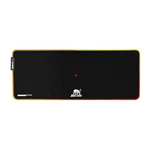 'Full Health' Rgb Gaming Mouse Pad | Extra Large Desk Mat | Xxl Mousepad Led | Easy Clean Surface | Non-Slip Rubber Base | Extended Light Up Computer Office Mousepad |