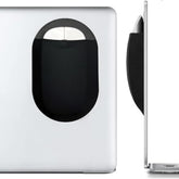 Universal Stick On Mouse Pouch Holder For Wireless Mouse Reusable Adhesive Sleeve Compatible With Laptop Ipad Macbook Pocket, Black