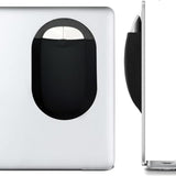 Universal Stick On Mouse Pouch Holder For Wireless Mouse Reusable Adhesive Sleeve Compatible With Laptop Ipad Macbook Pocket, Black