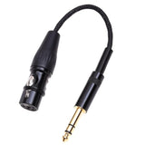 Silver Plated 1/4 6.35Mm Male To 4 Pin Xlr Female Balanced Headphone Trs Audio Adapter