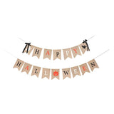 Happy Halloween Banner Garland Decorations Indoor Outdoor Office Mantle Party Decor