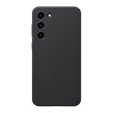 SAMSUNG Galaxy S23+ Plus Leather Phone Case, Premium Protective Cover w/ Front and Back Protection, Soft Grip, US Version, EF-VS916LBEGUS, Black