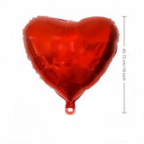12 Pcs 18 Inch Red Heart Foil Balloons, Mylar Love Heart Helium Balloons for Wedding, Birthday Party, Valentines Day, Engagement Anniversary Party, Baby Shower Decorations