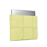 Puffy Laptop Sleeve 13 Inch 13.5 Inch, Quilted Puffer Laptop Case For Women, Pillow Case Compatible For 12.9 Inch,Macbook Pro Air 13", 13.5 Inch And 12.5 Inch-13.3 Inch Laptop (Yellow)