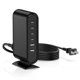 Usb C Charger Block Fast Charging Station,6-In-1 Desktop Charger Adapter,Usb Laptop Brick Hub For Apple Watch Iphone 17/16 15/14/13/Pro Max,Ipad Air,Macbook,Samsung Galaxy S24+/S23 Ultra,Android