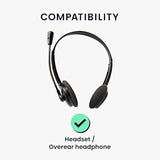 kwmobile Pads for Headset/Overear Headphone Headphone Ear Covers (Set of 4) - Inner Size of 2.9 inches (7.5 cm) - Black