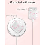 Compatible With Airpods 2Nd 1St Generation Case, Cute Big Bow Heart Aesthetic Design With Carabiner, Soft Tpu Skin Anti-Scratch Shockproof Protective Cover For Women Girls