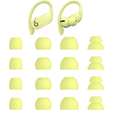 Replacement Earbud Tips For Powerbeats Pro Headphones, 16 Pieces, Yellow, Small/Medium/Large/Double Flange Sizes