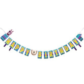 Llama Themed Birthday Banner Backdrop Video Game Party Decorations Battle Party Decor