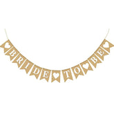 Burlap Bride To Be Banner Sign For Bridal Shower, Bachelorette, Wedding Party Decorations