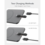 Slim Portable Charger, 5000Mah Lightweight Power Bank With Wired Usb C Cable, Ultra Thin Battery Pack Compatible With Iphone 15/Plus/Pro/Pro Max/Samsung/Android(Non-Wireless Charging), Black