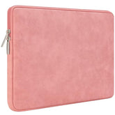 Rainyear 11 Inch Laptop Sleeve Pu Suede Leather Case Protective Padded Cover Water Resistant Carrying Bag Compatible With 11.6 Macbook Air Surface Pro For 11 Notebook Computer Tablet Chromebook(Coral)