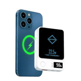 Magnetic 10000 Mah Power Bank, Safe Fast Charging 20W With Usb Type C Charger, Led Display, Powerbank Compatible For Magsafe, Portable Charger For Iphone 11 12 13 14 15 16 Pro Max (White)