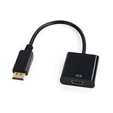 DisplayPort to HDMI Adapter,Gold-Plated DisplayPort Male to HDMI Female Display Monitor Converter Cable Adapter for Computer, Desktop, Laptop,