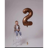 Dark Brown 2 Balloon, Coffee Brown Number Balloons 40 Inch, Chocolate 2Nd Balloon Number Birthday Decorations, Second Two Birthday Party Supplies, Number 2