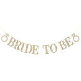 Pre-Strung Bride To Be Banner Gold Glitter Bachelorette Bridal Shower Wedding Decor