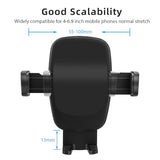 Car Phone Holder Mount,Solid Clamp Arm Strong Suction Adjustable Cell Phone Holder Car Dashboard Window For All Smartphones Automobile Vehicle Cradle-Black