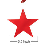 30 Pc Red Black Gold Star Hanging Swirls Party Ceiling Decoration