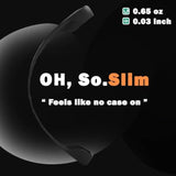 Slim Borderless For Iphone 16 Pro Phone Case 6.3"(2024) Ultra-Thin Lightweight Frameless Matte Hard Pc Cover Case With Pull Ring Shockproof Non Slip Rope,Suppor Wireless Charging-Black