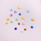 600 PCS Colorful Acrylic Heart & Star Beads for DIY Jewelry Craft Making