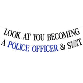 Congrats Officer Banner Future Police Officer Class of 2025 Glitter Graduation Decor