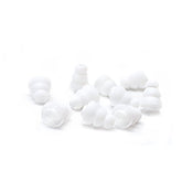 Triple Flange Conical Replacement Silicone Earbuds 4 Pairs (Set Of 8 Pieces). Compatible With Most In Ear Headphone Brands. Size: Small. White