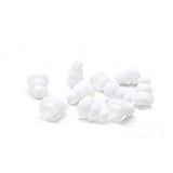Triple Flange Conical Replacement Silicone Earbuds 4 Pairs (Set Of 8 Pieces). Compatible With Most In Ear Headphone Brands. Size: Small. White