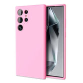 Silicone Case Compatible With Samsung Galaxy S24 Ultra 6.8 Inches, Tpu Rubber Gel Cover Support Wireless Charging, Anti-Scratch Shockproof Bumper Slim Fit For Galaxy S24 Ultra Case, Pink