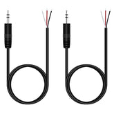 2-Pack 3Ft 3.5Mm 1/8" To Speaker Wire Trs Stereo Male Jack To Bare Wire Pigtail 3.5Mm Plug Connector Adapter Repair Audio Cable For Speaker Headphone Headset Earphone