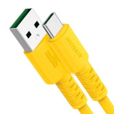 Usb A To Usb C Charger Cable Yellow 4 Ft, 100W Type C Fast Charging Cord Data Sync Silicone Usb C Cable For Phone Samsung Galaxy Pixel Xiaomi Ps5 Jc-Acy4