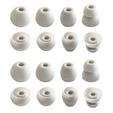 Silicone Replacement Ear Tips For Beats Flex - Double Flange Ear Tips, 8 Pairs - Gray, White
