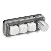 Mini 3 Key Keypad With Knob, One Handed Macro Mechanical Keyboard, 3 Fully Pro