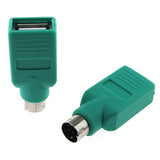 Usb To Ps2 Adapter 2Pcs Green Ps/2 Male To Usb Female Converter Adapter For Mo
