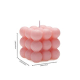 Bubble Candle, 4Pcs Cube Soy Wax Bubble Candles Scented Aesthetic Bubble Candle Set For Home Bedroom Decor Birthday Mothers Day Gifts For Mom (Lemon Pack)